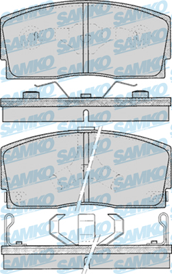 5SP055 Sada brzdových destiček, kotoučová brzda Samko