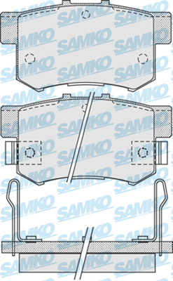 5SP1014 Sada brzdových destiček, kotoučová brzda Samko