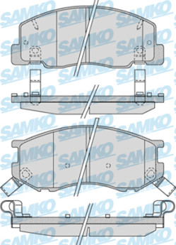 5SP1021 Sada brzdových destiček, kotoučová brzda Samko