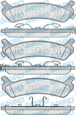 5SP1039 Sada brzdových destiček, kotoučová brzda Samko