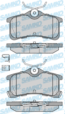 5SP1233 Sada brzdových destiček, kotoučová brzda Samko