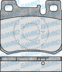 5SP485 Sada brzdových destiček, kotoučová brzda Samko