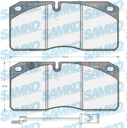 5SP586 Sada brzdových destiček, kotoučová brzda Samko