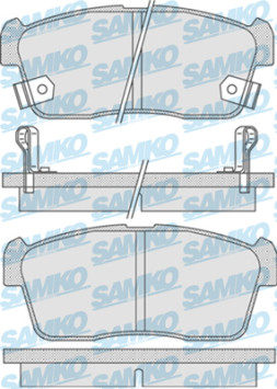 5SP796 Sada brzdových destiček, kotoučová brzda Samko