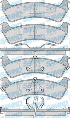 5SP990 Sada brzdových destiček, kotoučová brzda Samko